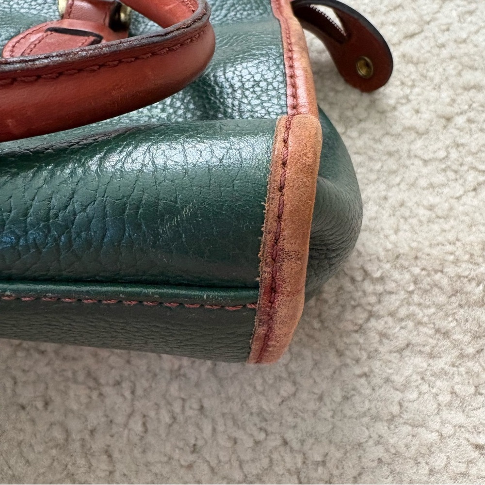 Vintage Liz Claiborne Green and Brown Leather Bag - Picture 16 of 16